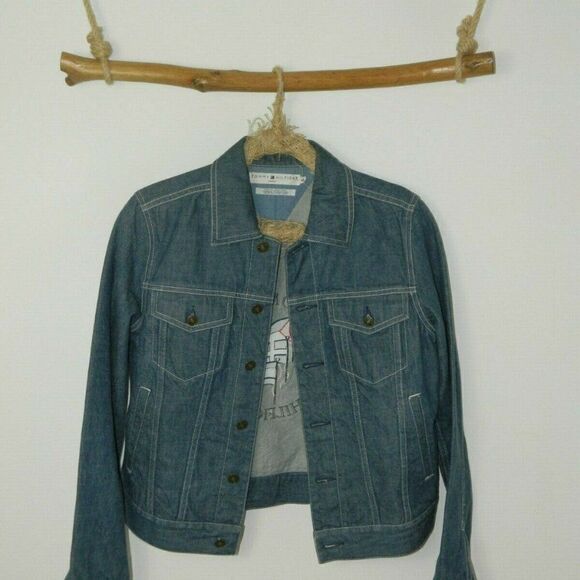 Vintage Tommy Hilfiger Jean Jacket  Hong Kong Med - Picture 2 of 10